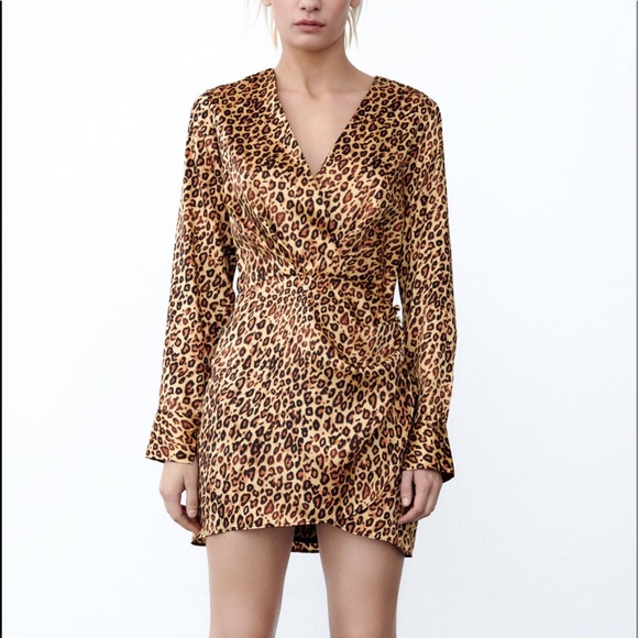 Zara satin effect print drees - Picture 1 of 9